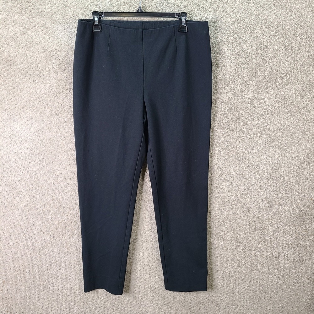 J. Jill Pants Womens M Black Ponte Slim Leg Viscose Blend Stretch Casual Work